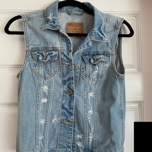 Hollister Denim Vest- Worn Once.